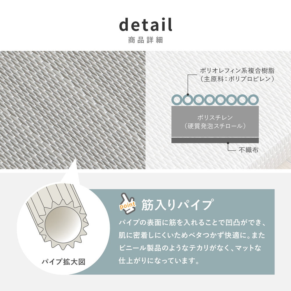 水に強い素材で汚れにくい　洗えるい草風置き畳　おぼろん　約82×82×2.5cm
