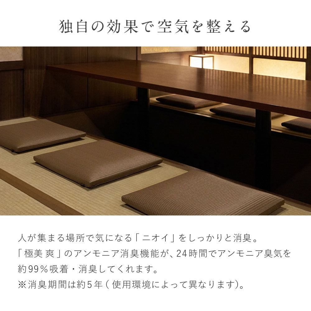 い草風 畳クッション 座布団 水拭きOK 消臭 日本製 高反発 ウレタン 39×39cm