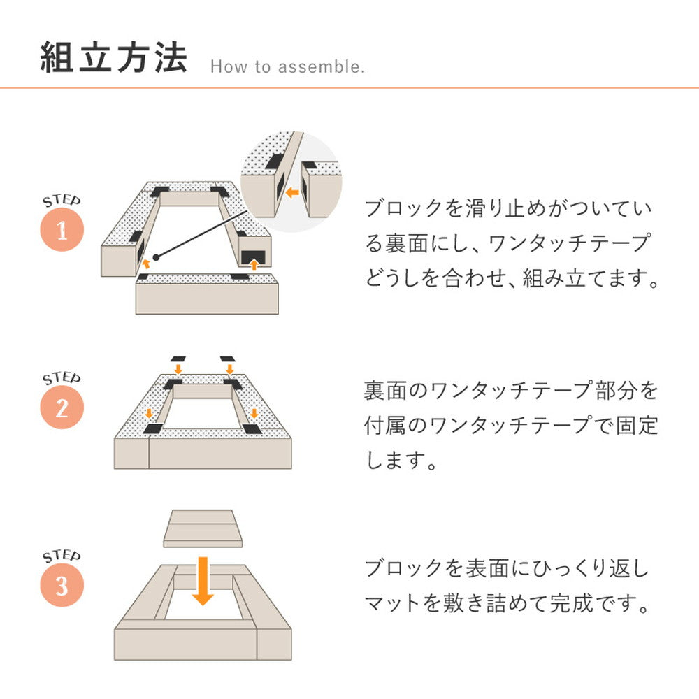 ちょこっと置けるキッズコーナー 【5点セット】キッズコーナー　チョコキッズ　ブロック4個＋マット1枚