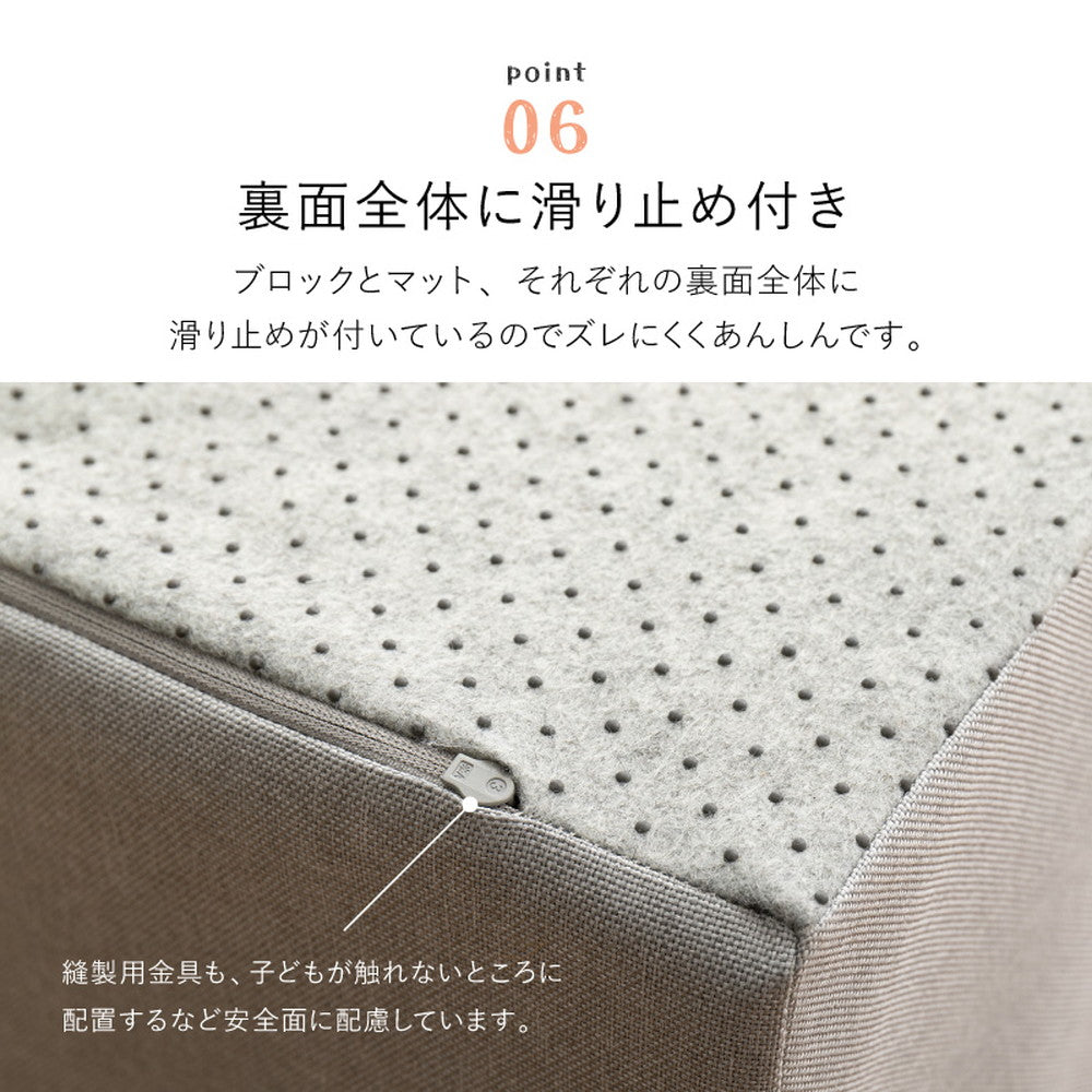 ちょこっと置けるキッズコーナー 【5点セット】キッズコーナー　チョコキッズ　ブロック4個＋マット1枚