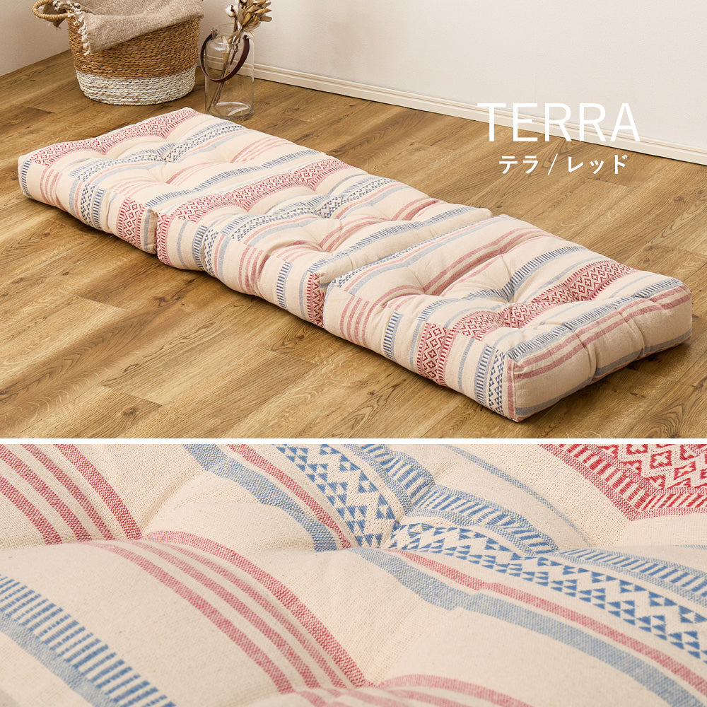 インド綿 ごろ寝クッション 約50×150cm ナチュラル