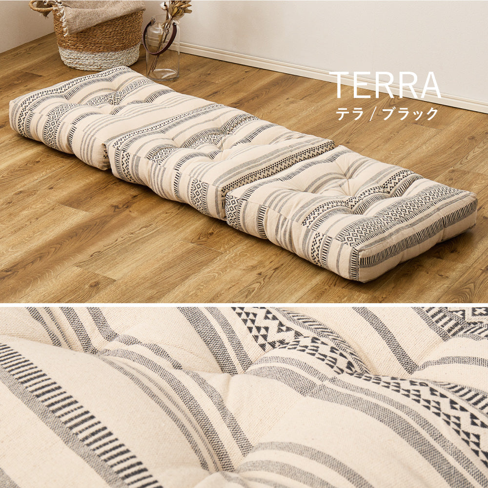 インド綿 ごろ寝クッション 約50×150cm ナチュラル