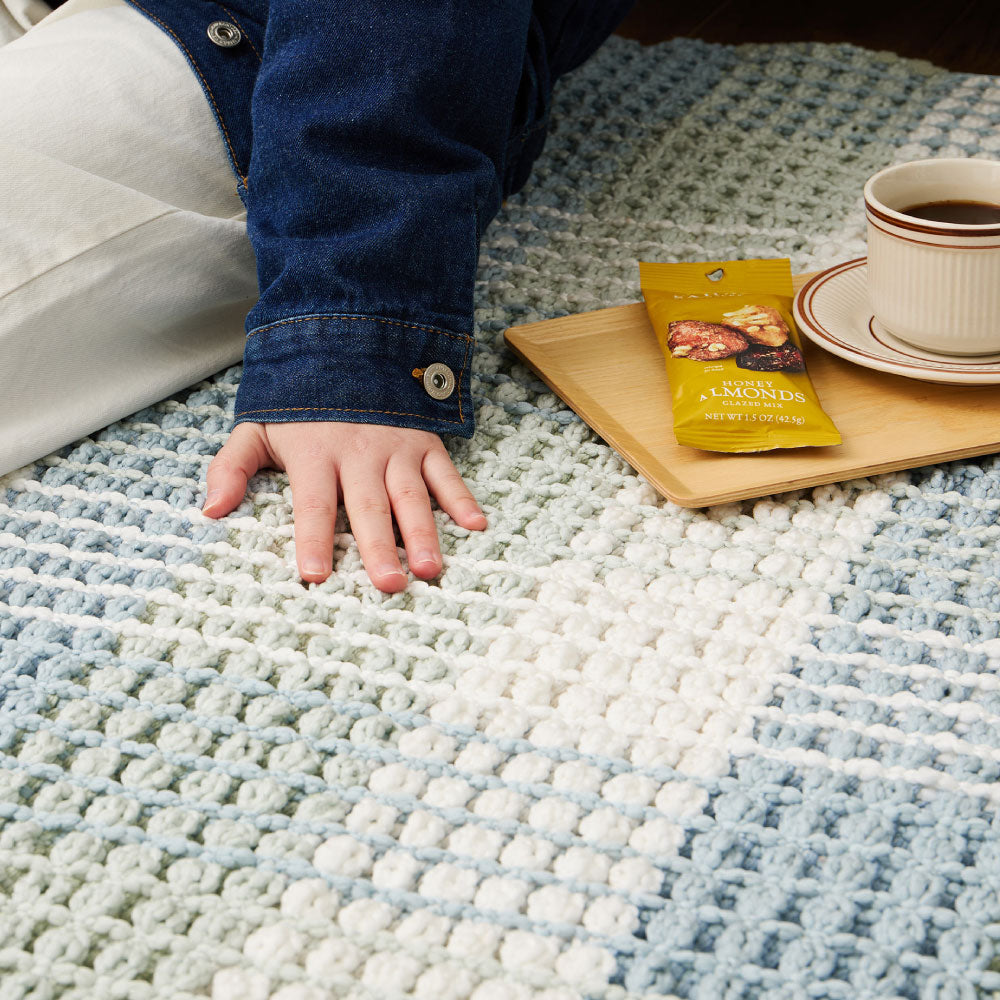 ワッフル風ラグ チェック柄 綿 ポリエステル 洗える ナチュラル 北欧 エルフ 100×140cm 130×190cm