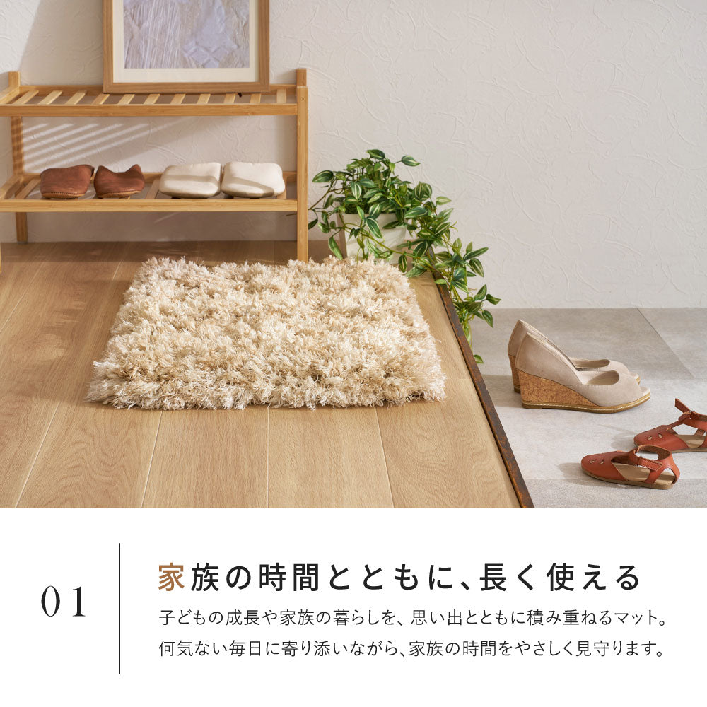 シャギーマット 玄関マット ツイストパイル シャギー マット ふわふわ 洗える おしゃれ 北欧