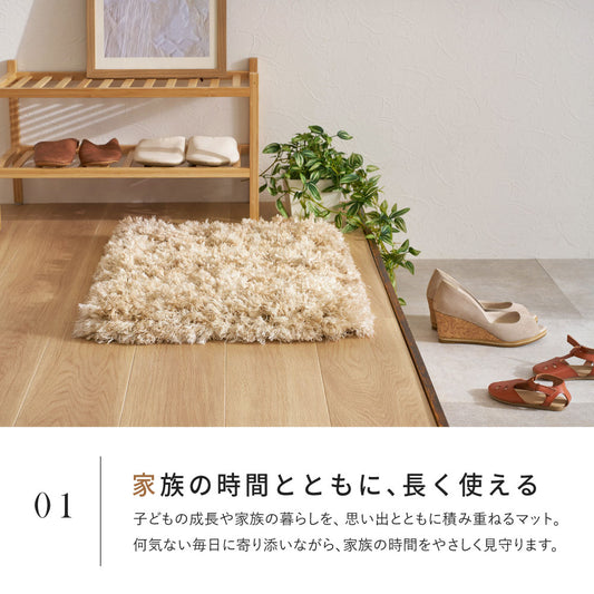 シャギーマット 玄関マット ツイストパイル シャギー マット ふわふわ 洗える おしゃれ 北欧