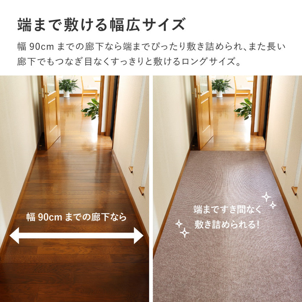 洗えるぴたっと吸着、ズレにくい 吸着マット　ピタ　廊下敷きマット