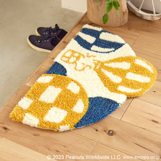 玄関マット 日本製 48×70cm スヌーピー SNOOPY Balloon MAT バルーン マット 黄色 北欧