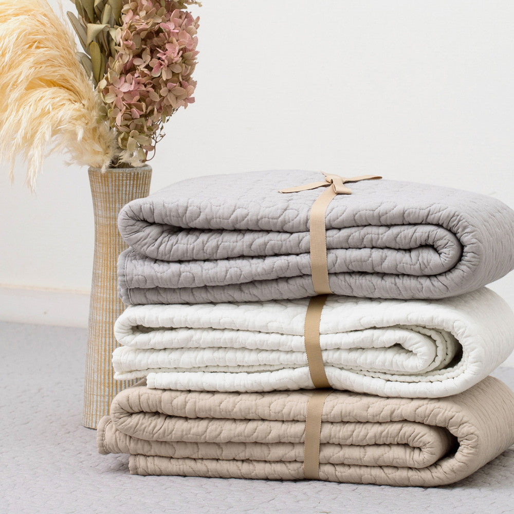 【イブル】韓国インテリア キルティング ナチュラルカラー コットン100％ 洗える ラグマット 滑り止め