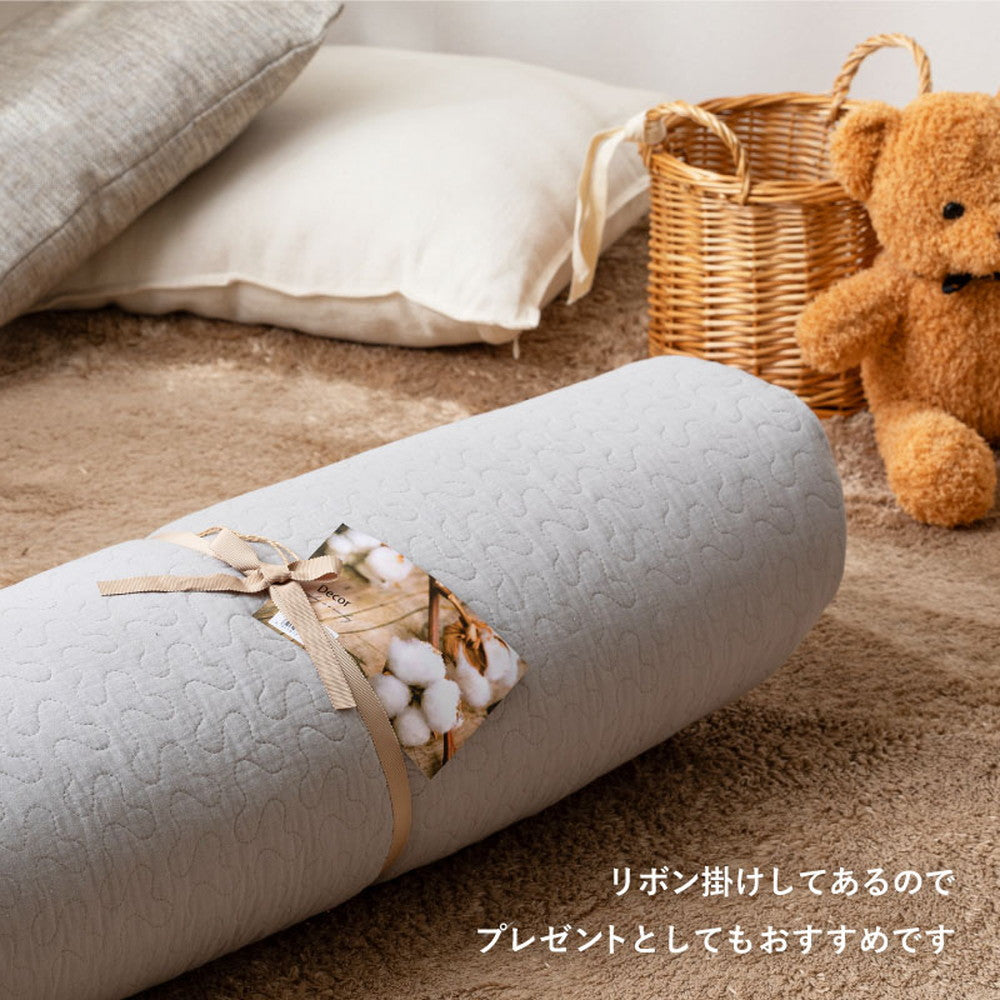 コットン100％の洗えるイブル 敷マルチマット　デコ　直径約100cm