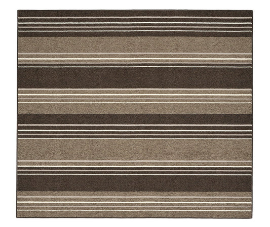 スタイリッシュなストライプ柄！防ダニ・抗菌・撥水・防汚の機能付きでダイニングラグ