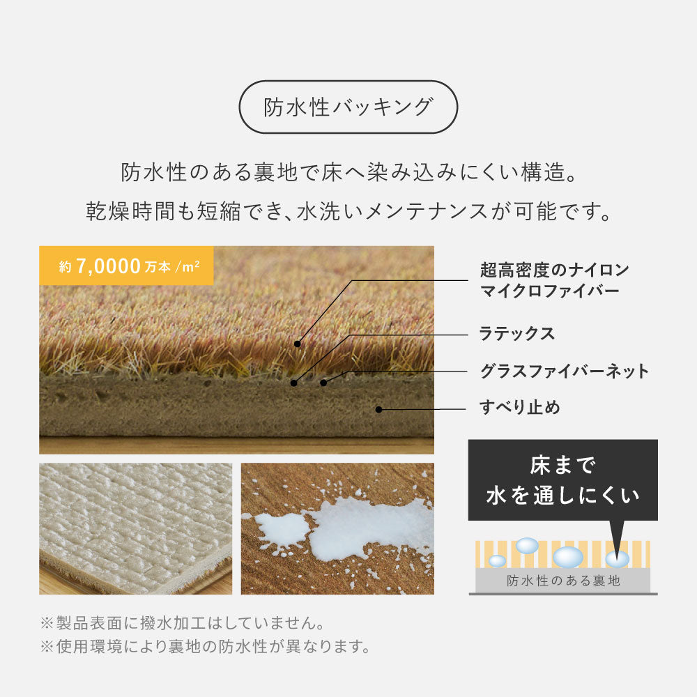 ペット用ラグ フローリング調ラグ 滑りにくい 防滑 防炎 水洗いOK ペット対応 床暖房対応 日本製