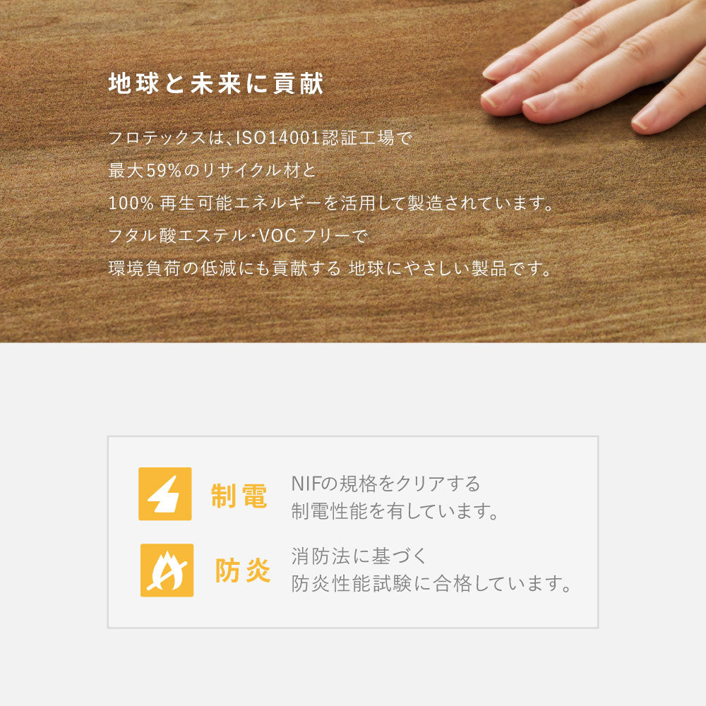 ペット用ラグ フローリング調ラグ 滑りにくい 防滑 防炎 水洗いOK ペット対応 床暖房対応 日本製