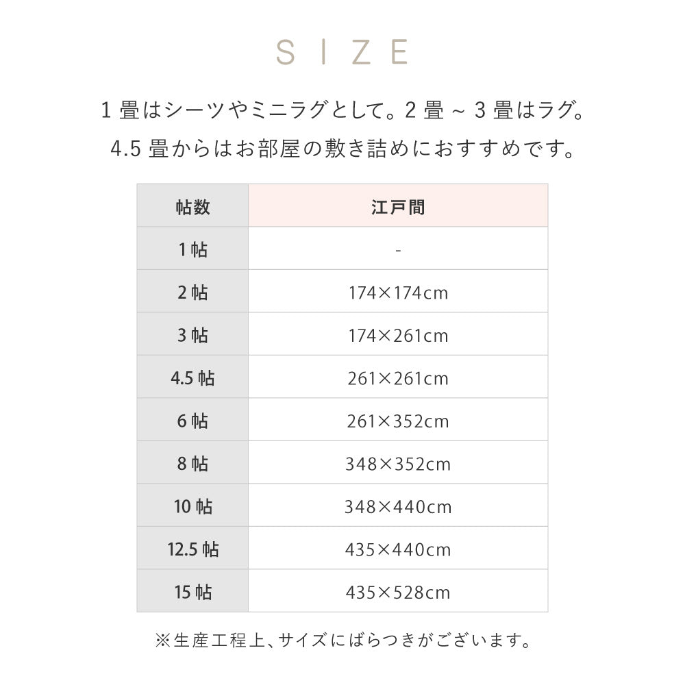 洗えるい草風カーペット モンド 江戸間
