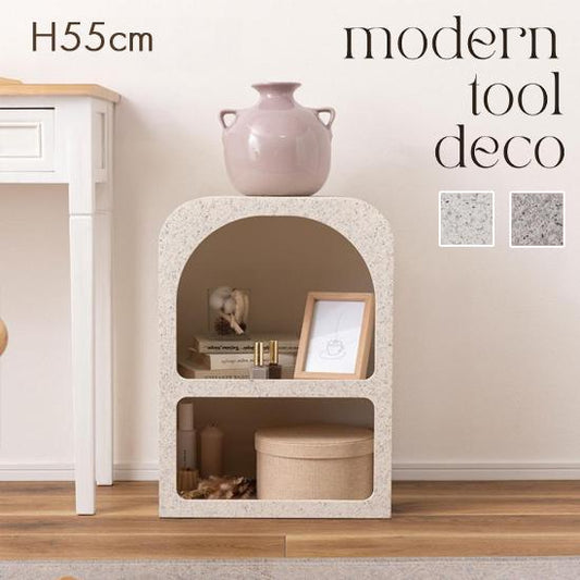 シェルフ ラック 棚 ディスプレイ棚 収納 オブジェ ベッドサイド ソファサイド テラゾー柄 大理石模様 マーブル 韓国