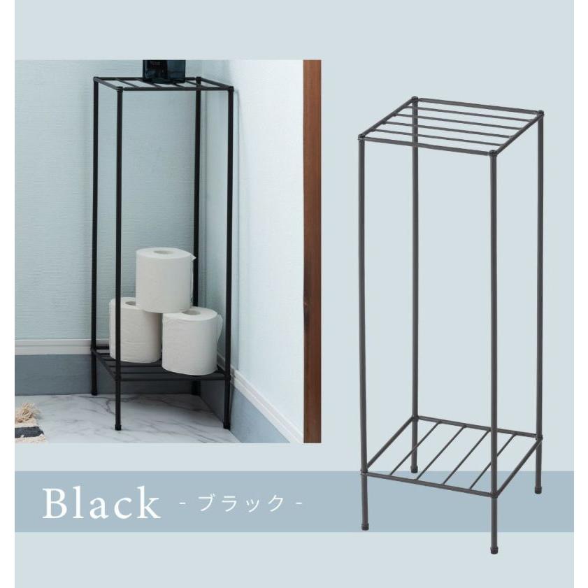 ラック 2段 スチールラック 棚 オープンラック スタイリッシュ シンプル インダストリアル 軽い 軽量 トイレ 玄関 スリム コンパクト 花台
