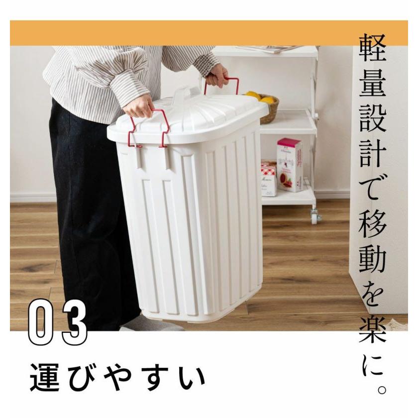ゴミ箱 60L おしゃれ 屋外 分別 キッチン 北欧 フタ付き シンプル ダストボックス 大容量 日本製 国産 外置き 耐衝撃 タフカン