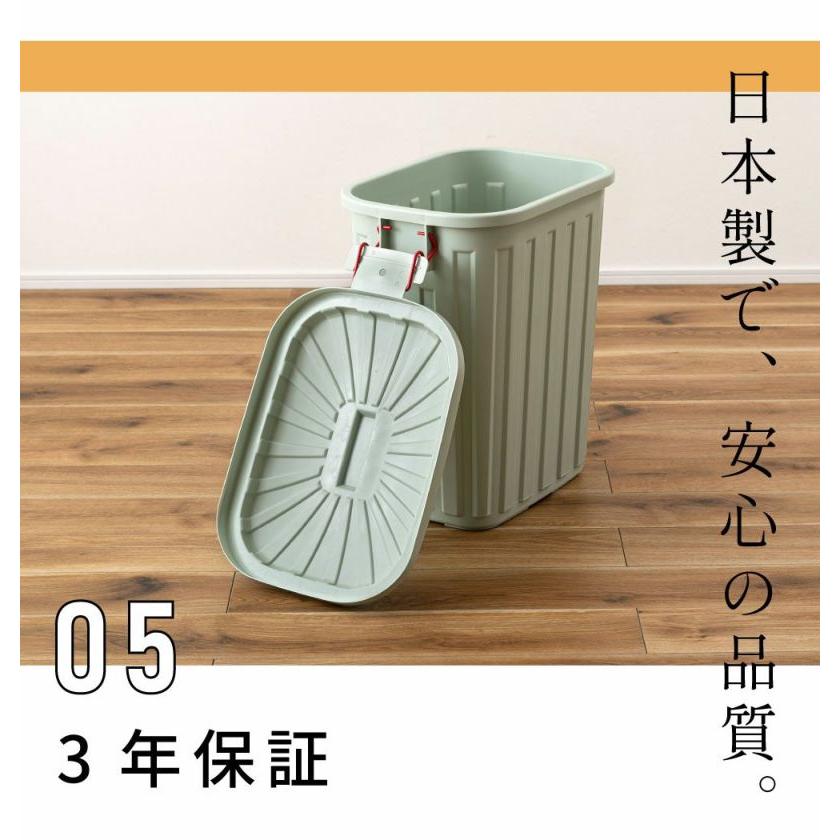ゴミ箱 60L おしゃれ 屋外 分別 キッチン 北欧 フタ付き シンプル ダストボックス 大容量 日本製 国産 外置き 耐衝撃 タフカン