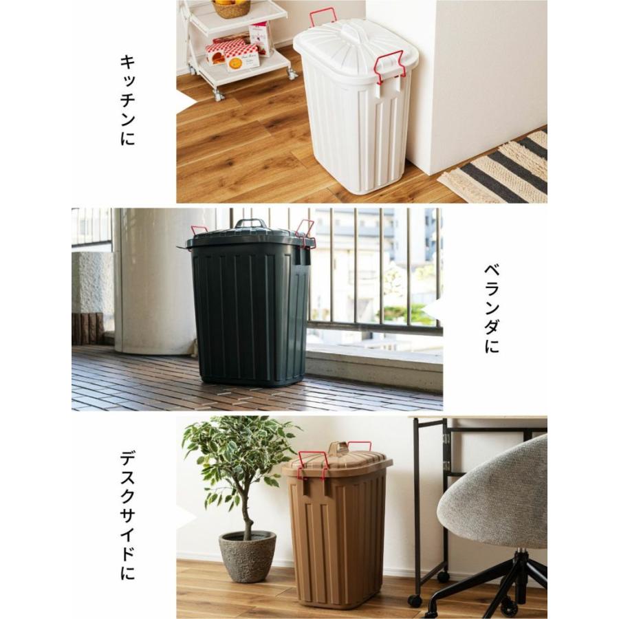 ゴミ箱 60L おしゃれ 屋外 分別 キッチン 北欧 フタ付き シンプル ダストボックス 大容量 日本製 国産 外置き 耐衝撃 タフカン