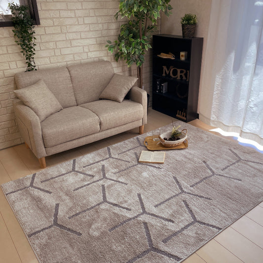 アレルクリアでキレイな空気をつくるラグ Heide - ハイデ  ベージュ