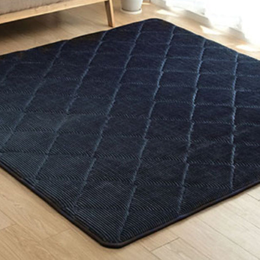 ヴィンテージカラーにコーデュロイ調の凹凸がおしゃれな極厚キルトラグ！快適さもおしゃれも追求したい欲張りカーペット グランド