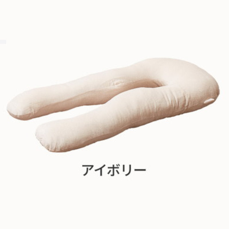 一度寝たら手放せなくなるカバーが洗えるメレンゲメレンゲタッチ抱き枕　U型　約140×70cm