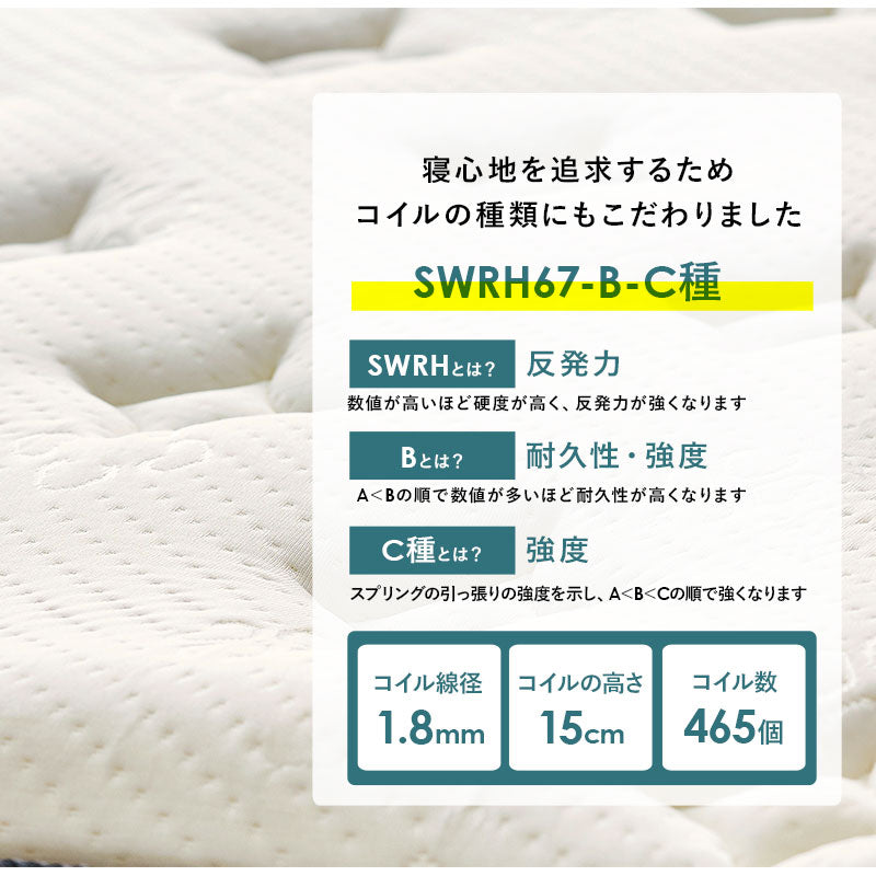 ボンネルコイルマットレスベッド すのこベッド　シングル　グレー  ホワイト ホテルライク