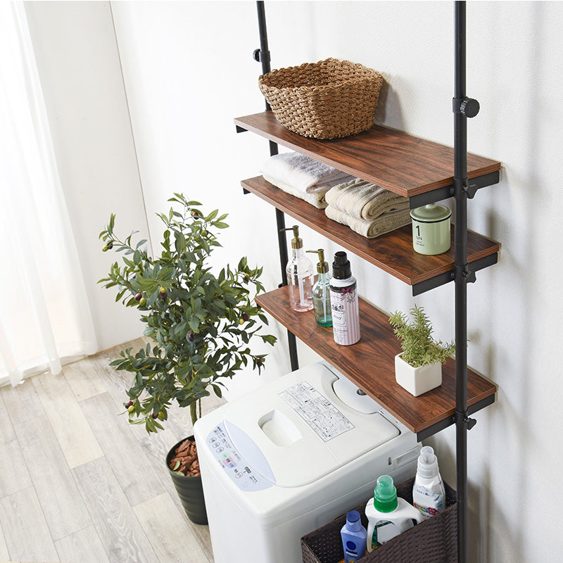 突っ張り洗濯機ラック 洗濯機上 幅90cm