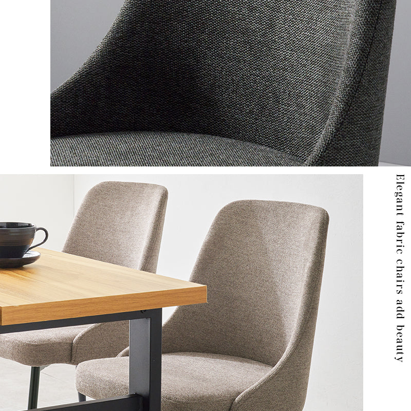 アームレスダイニングチェア  肘なし ヴィンテージ 合成皮革 ファブリック 汚れにくい  スタイリッシュ 2脚セット　