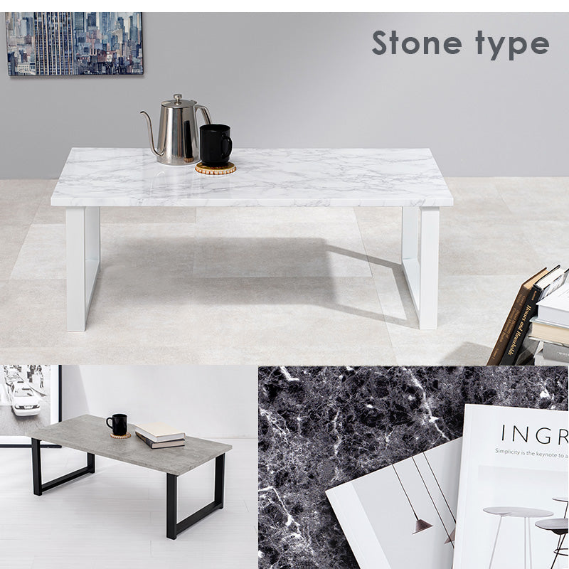 フリーテーブル リアルな素材感を再現した天板 スチール脚 90×45cm