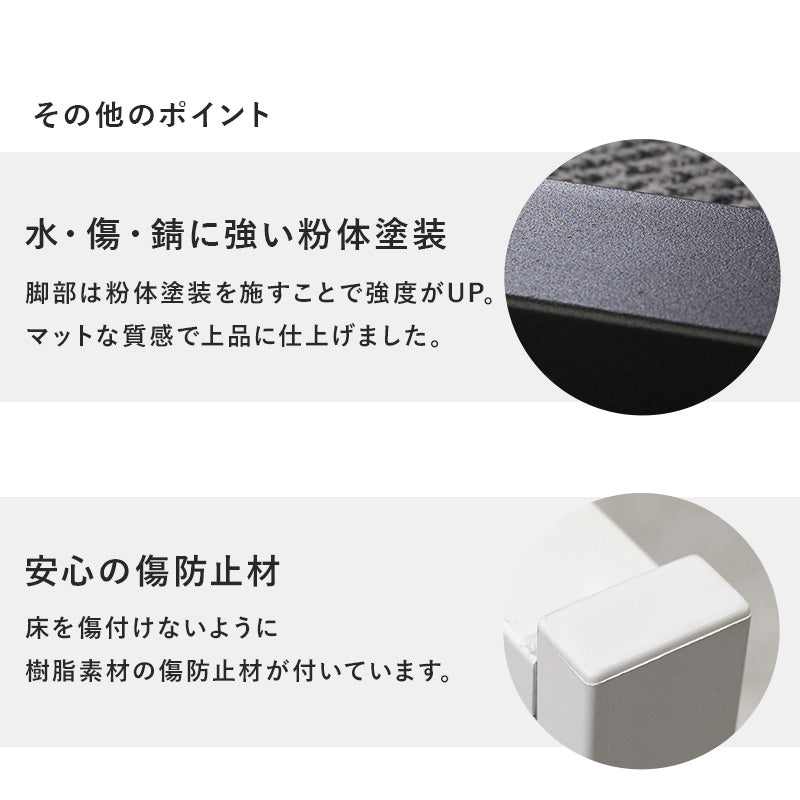 フリーテーブル リアルな素材感を再現した天板 スチール脚 90×45cm