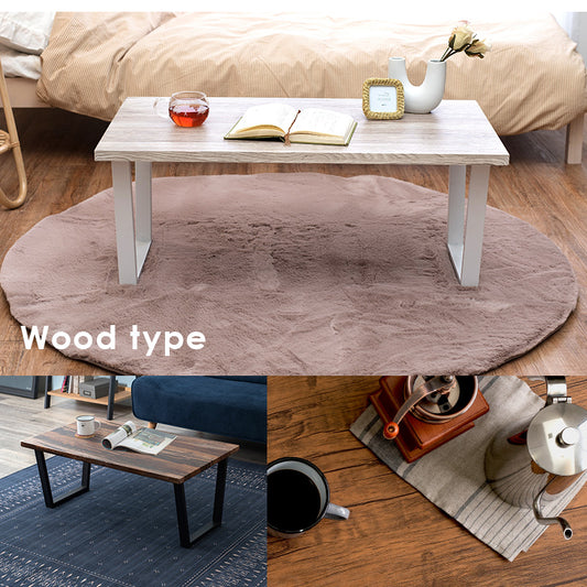 フリーテーブル リアルな素材感を再現した天板 スチール脚