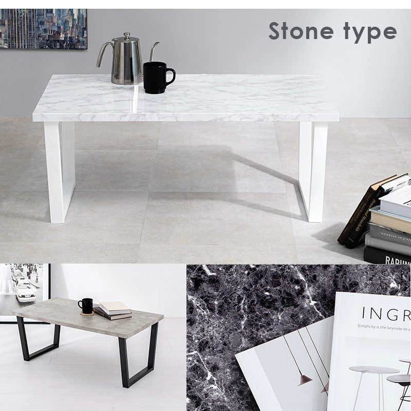 フリーテーブル リアルな素材感を再現した天板 スチール脚