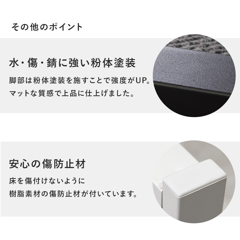 フリーテーブル リアルな素材感を再現した天板 スチール脚