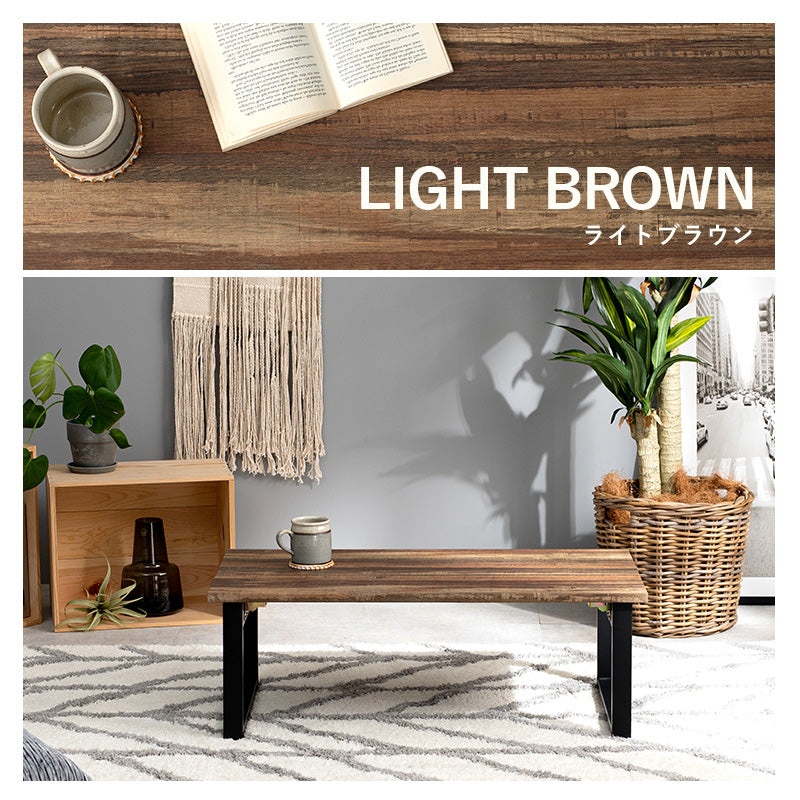 折れ脚テーブル フリーテーブル リアルな素材感を再現した天板 スチール脚 90×45cm