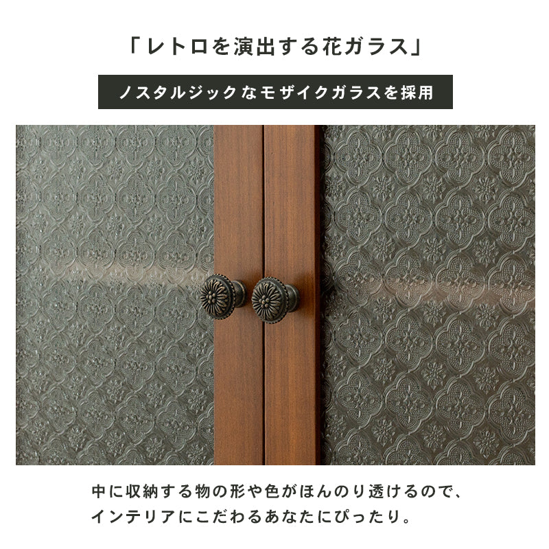 レトロTV台 クラシックテレビボード 収納付き　木製　90cmのコンパクトタイプ 開き戸