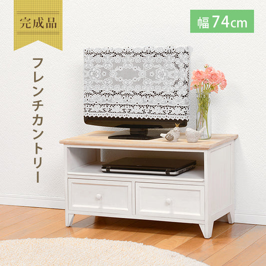 シャビーホワイト テレビ台 アンティーク調 ナチュラル