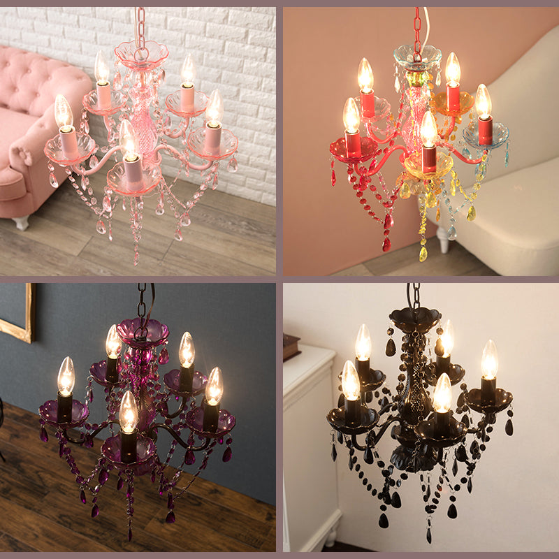 シャンデリア５灯 小さめサイズで設置が簡単なシャンデリア LED