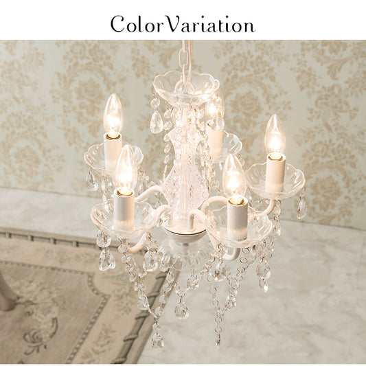 シャンデリア５灯 小さめサイズで設置が簡単なシャンデリア LED