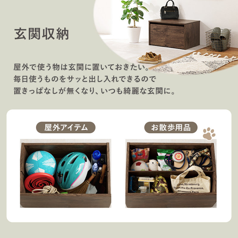 ベンチ ローデスク 収納 ワゴン付き 子供部屋 玄関収納 リビング 60×40cm ナチュラル シンプル