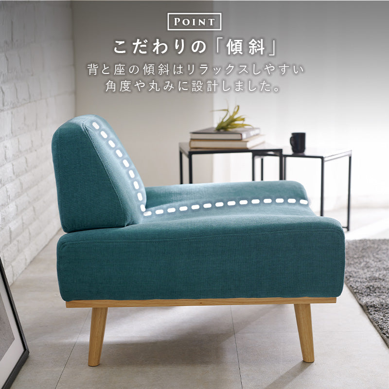 ローソファ アームレスソファ 1人用 幅75cm