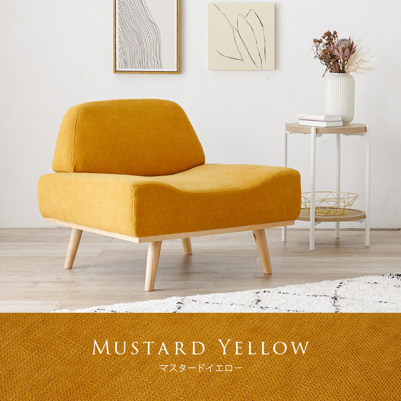 ローソファ アームレスソファ 1人用 幅75cm