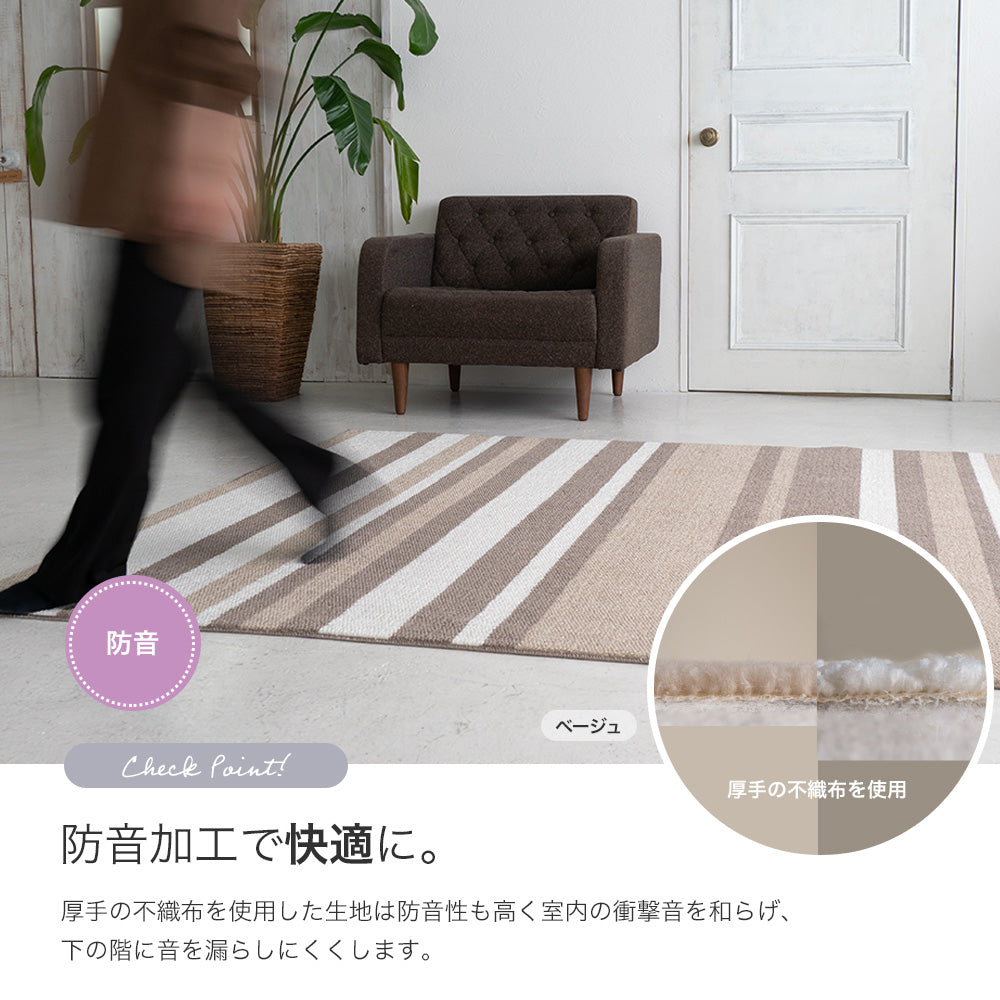 ラグ ラグマット  日本製  防ダニ 防音 床暖房対応 ホットカーペット対応 オールシーズン 国産ラグ　3サイズ