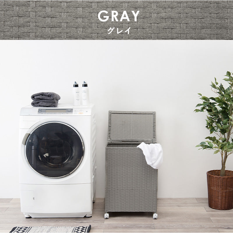 キャスター付収納ボックス  バスケットタイプ 幅50×奥行38×高さ67cm キャスター付