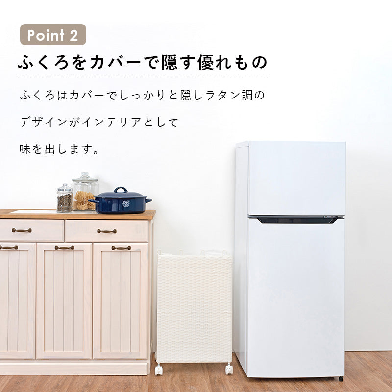 分別ごみ箱ラック ビニール袋をかけて分別が可能なダストワゴン 幅38×奥行28×高さ60.5cm