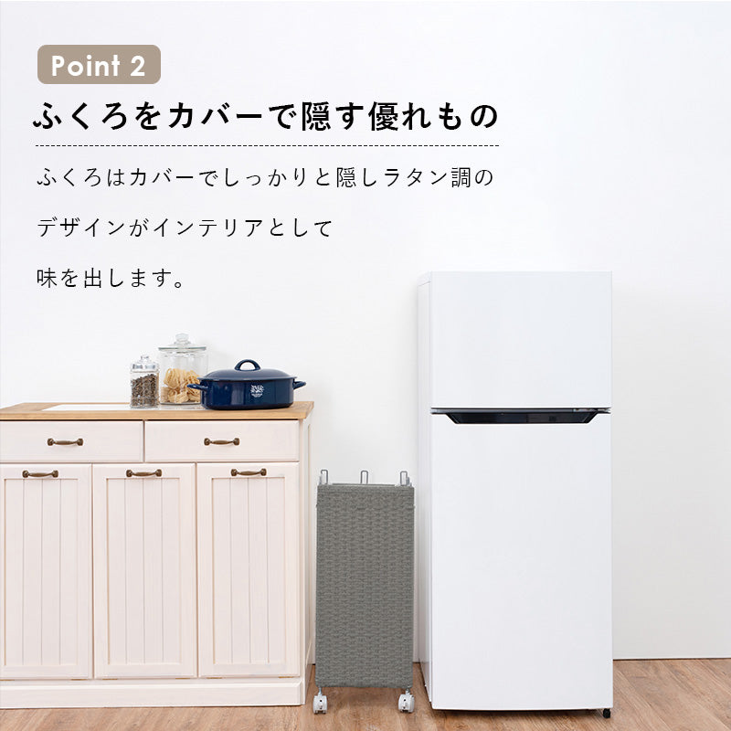 分別ごみ箱ラック ビニール袋をかけて分別が可能なダストワゴン 幅26×奥行40×高さ60.5cm