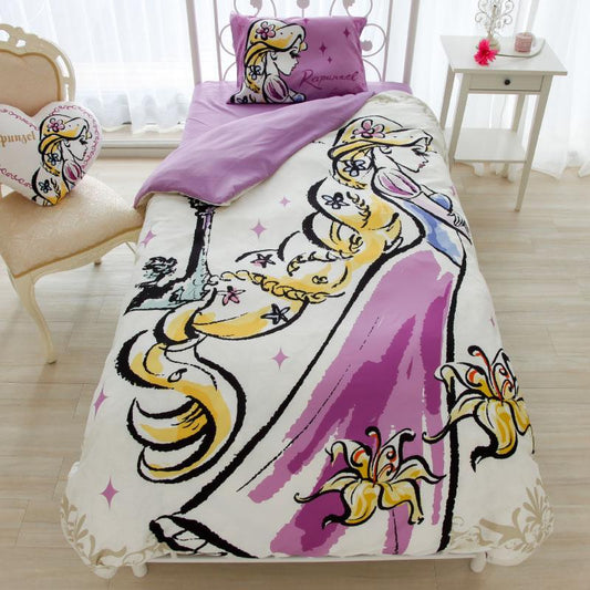 【Disney ディズニー】ラプンツェルのふとんカバーセット！お部屋をファンシーな空間へ＜ラプンツェル 布団カバー・シーツ・ピローケース3点SET＞