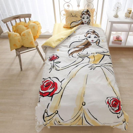 【Disney ディズニー】美女と野獣 ベル ふとんカバーセット（布団カバー・シーツ・ピローケース）カバーリング3点セット