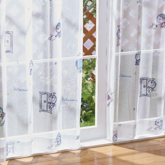【ドラえもん】手描き風のドラえもんがオシャレなドラえもん I'm Doraemon レース カーテン 2枚組