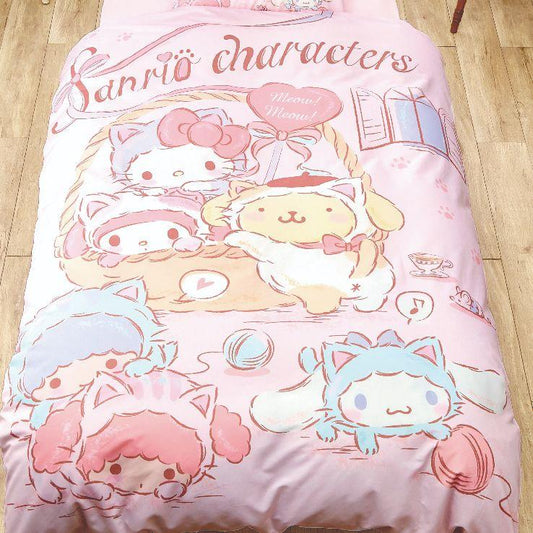 【Sanrio サンリオ】サンリオキャラ ふとんカバーセット（布団カバー・シーツ・ピローケース）カバーリング3点セット