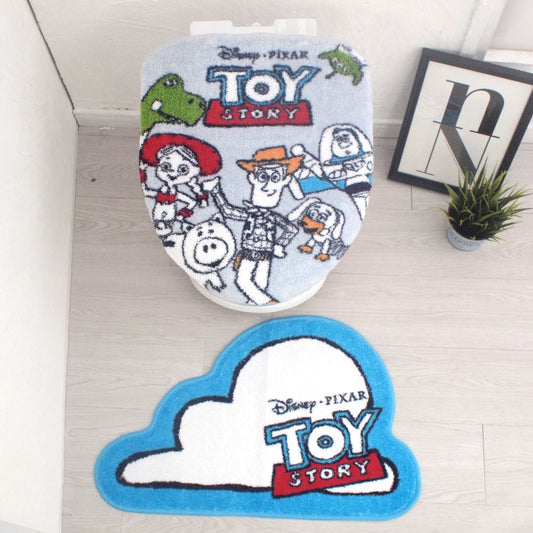 【Disney ディズニー】トイストーリー トイレタリー（トイレフタカバー＋トイレマット） 2点セット